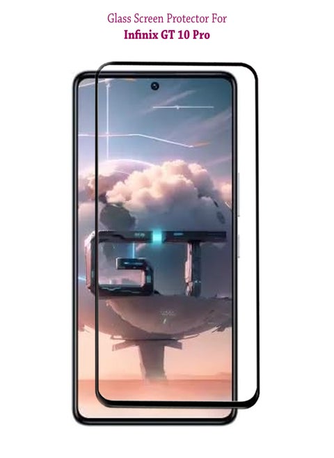 Tempered Glass Screen Protector For Infinix GT 10 Pro - Black