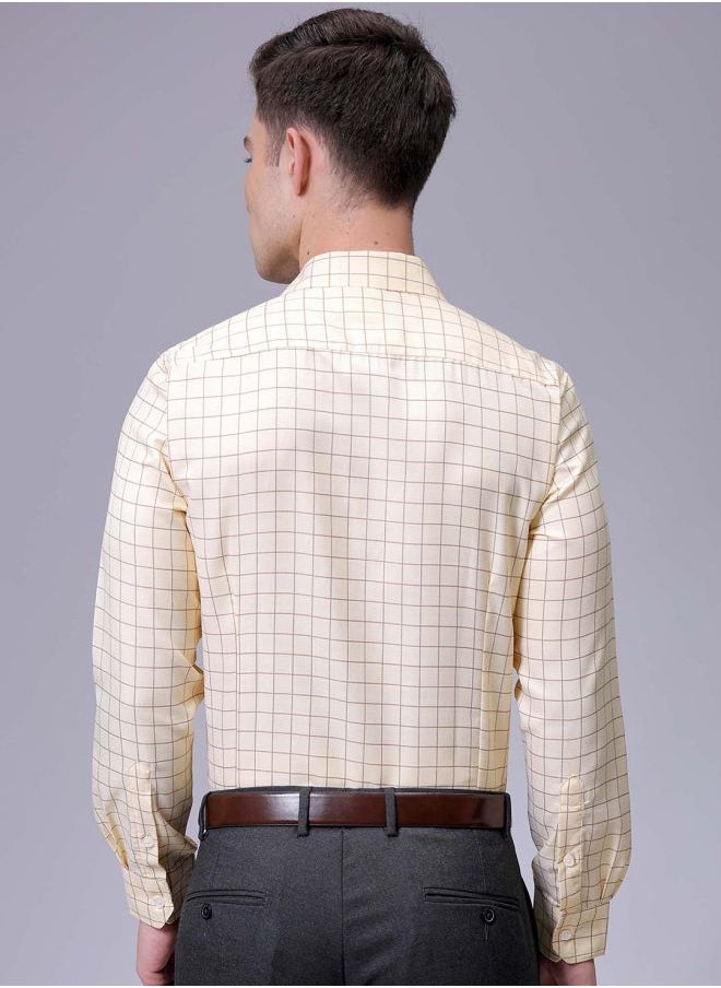 The Indian Garage Co Men Slim Fit Striped Full Sleeves Cutaway Collar Formal Shirt  - Image 2