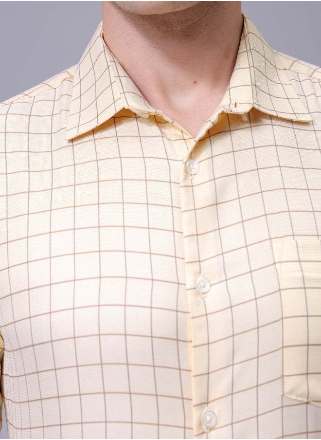 The Indian Garage Co Men Slim Fit Striped Full Sleeves Cutaway Collar Formal Shirt  - Image 5