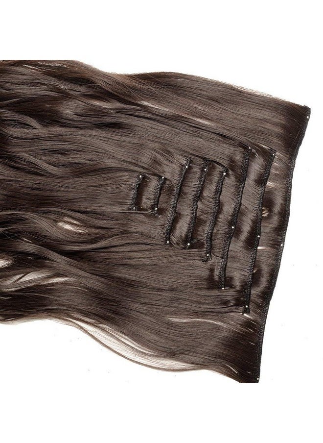 BeatStock Curly Hair Streaks Brown Color Hair Extension For Women Girls (Set Of 6 Pcs With 16 Clip) (Medium Brown)  - Image 4