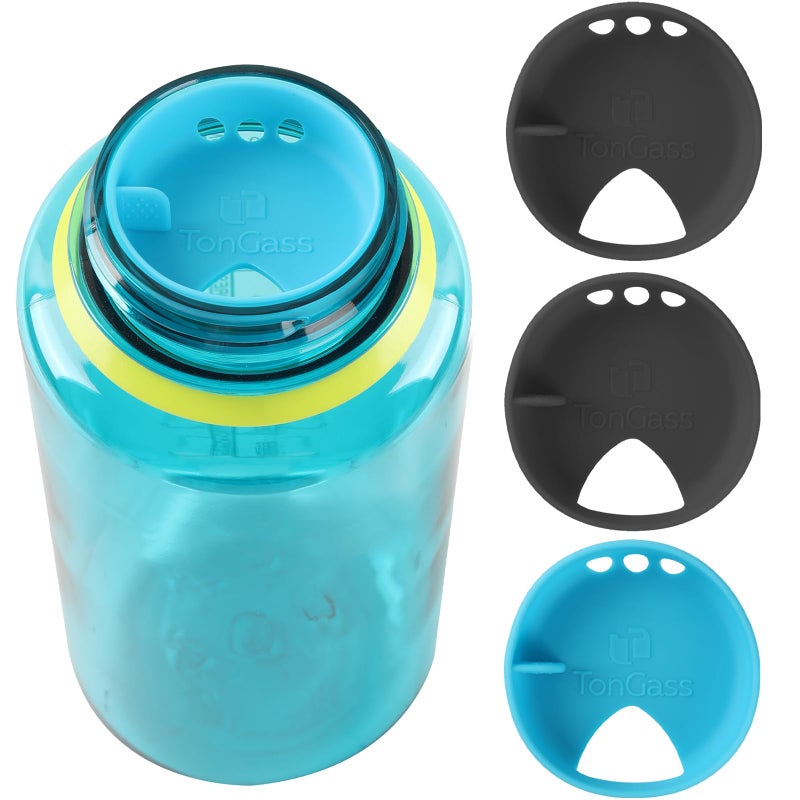 TonGass [4-Pack BPA-Free Silicone Wide Mouth Splash Guard Competible with Nalgene Wide Mouth Water Bottles Anti-Spill Intended Accessory for HydraPak Water Bottle Splash Guard Fits 63mm Waters Bottle - Image 1