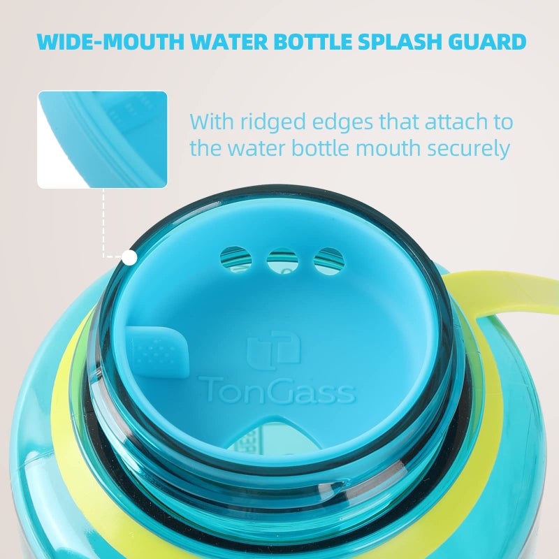 TonGass [4-Pack BPA-Free Silicone Wide Mouth Splash Guard Competible with Nalgene Wide Mouth Water Bottles Anti-Spill Intended Accessory for HydraPak Water Bottle Splash Guard Fits 63mm Waters Bottle - Image 2