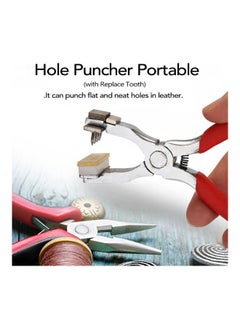 NIBEMINENT 3-Piece Hole Puncher Set Red/Silver  - Image 4