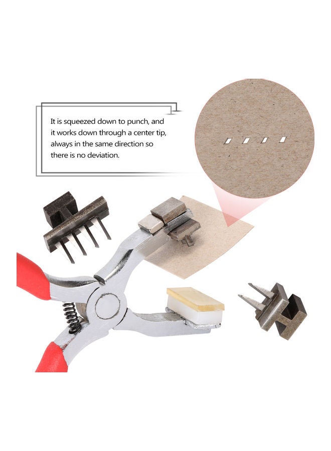 NIBEMINENT 3-Piece Hole Puncher Set Red/Silver  - Image 5