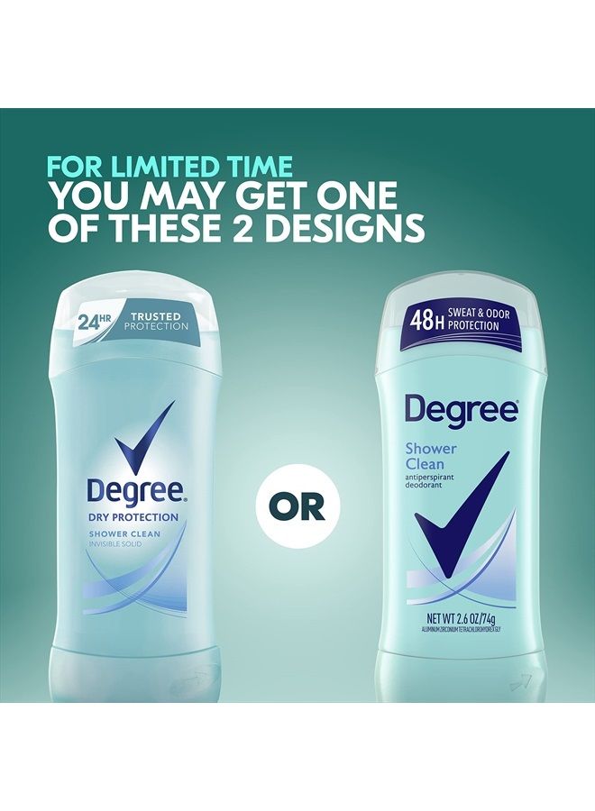 Degree Original Antiperspirant Deodorant Shower Clean 48-Hour Sweat & Odor Protection Antiperspirant for Women 2.6 oz - Image 2