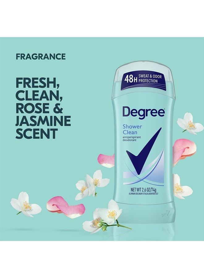 Degree Original Antiperspirant Deodorant Shower Clean 48-Hour Sweat & Odor Protection Antiperspirant for Women 2.6 oz - Image 4