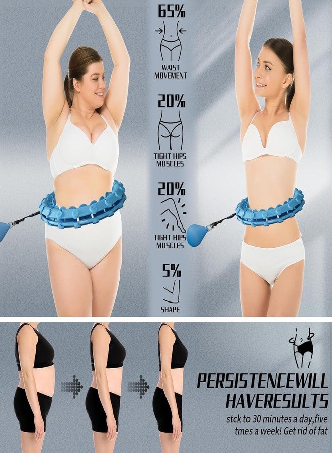 Kresal Adjustable Smart Hula Hoop for Women & Men - 360° Waist Fitness Ring with Weight Ball, Ideal for Home Workout - Image 4