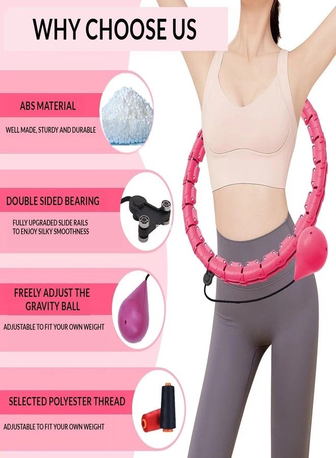 Kresal Adjustable Smart Hula Hoop for Women & Men - 360° Waist Fitness Ring with Weight Ball, Ideal for Home Workout - Image 2