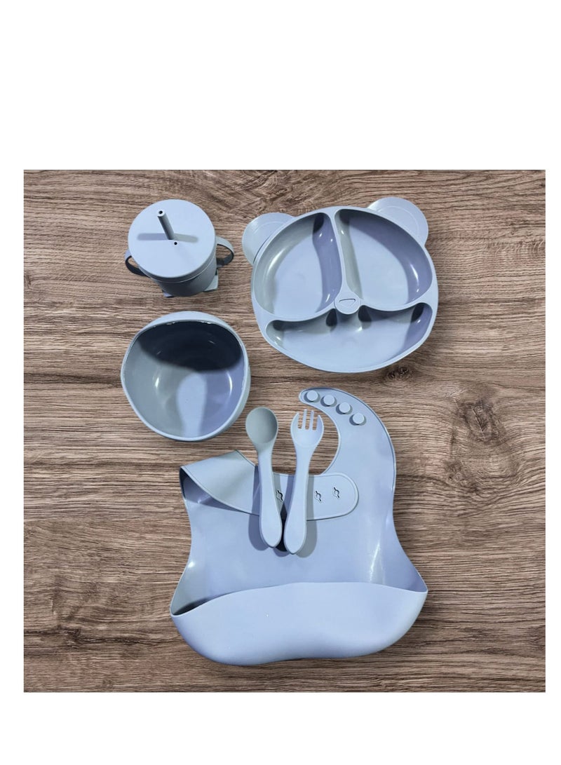 Silicone Baby Feeding Set - 6 Pieces - Image 1