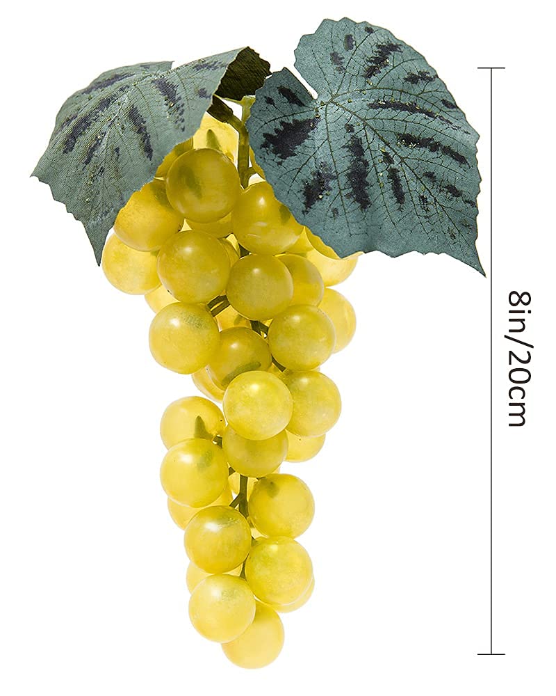 HENGSINGMA 3 Bunches Fake Grapes Fake Fruit  Lifelike Artificial Grapes for Decoration  Realistic Faux Plastic Grapes for Decoration  Faux Plastic Artificial Fruit for Decoration - Image 3