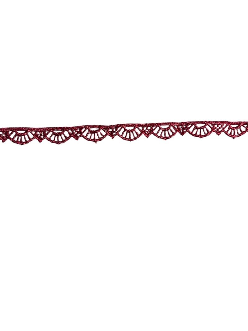 WONDER STAR Wonder Star Floral Crochet Lace Border Pack 9 Meters Designer Lace Border for Dupatta Saree Lehenga Plazo Suit Dress Blouse Curtain Sewing Craft Much More Maroon - Image 5