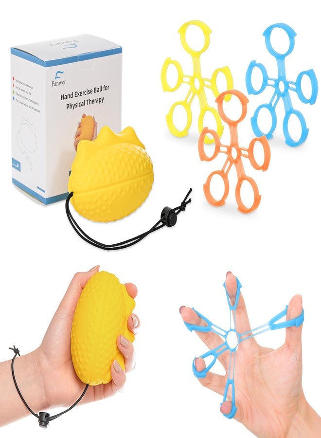 Fanwer Stress Ball for Adults and Hand Grip Strengthener Set, Hand Therapy Balls, Fingers Exerciser for Hand Therapy, Arthritis, Carpal Tunnel（4 PCS） - Image 1