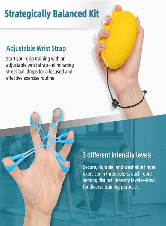 Fanwer Stress Ball for Adults and Hand Grip Strengthener Set, Hand Therapy Balls, Fingers Exerciser for Hand Therapy, Arthritis, Carpal Tunnel（4 PCS） - Image 2