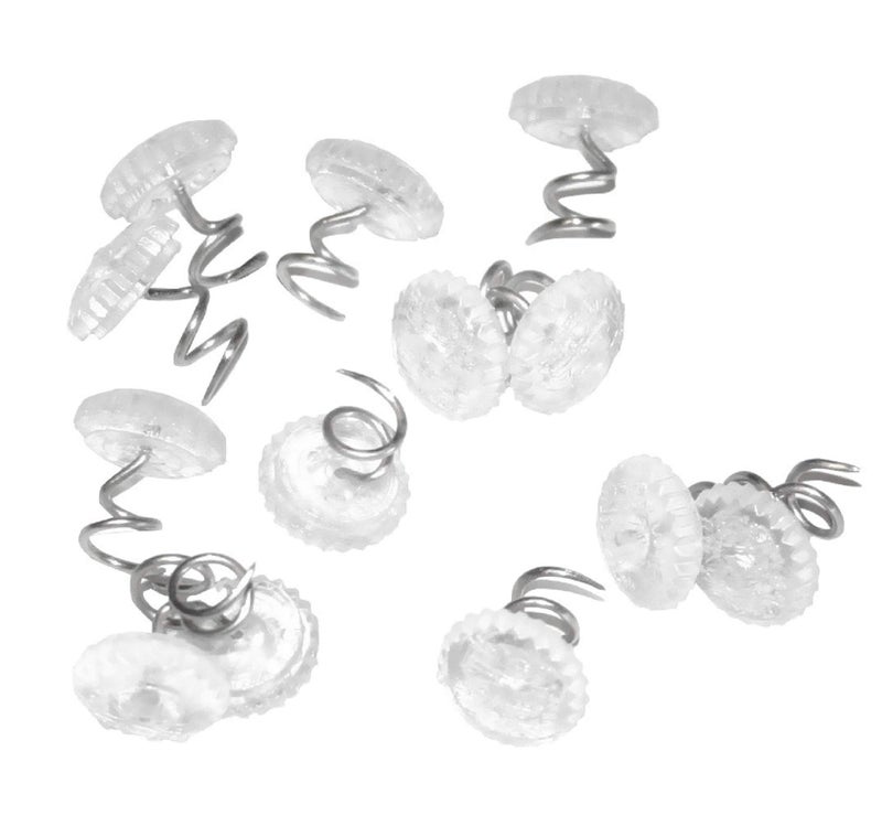 Attmu 60 Pcs Upholstery Tacks Headliner Pins Clear Heads Twist Pins for Slipcovers and Bedskirts, 0.5 Inches Bed Skirt Pins - Image 1