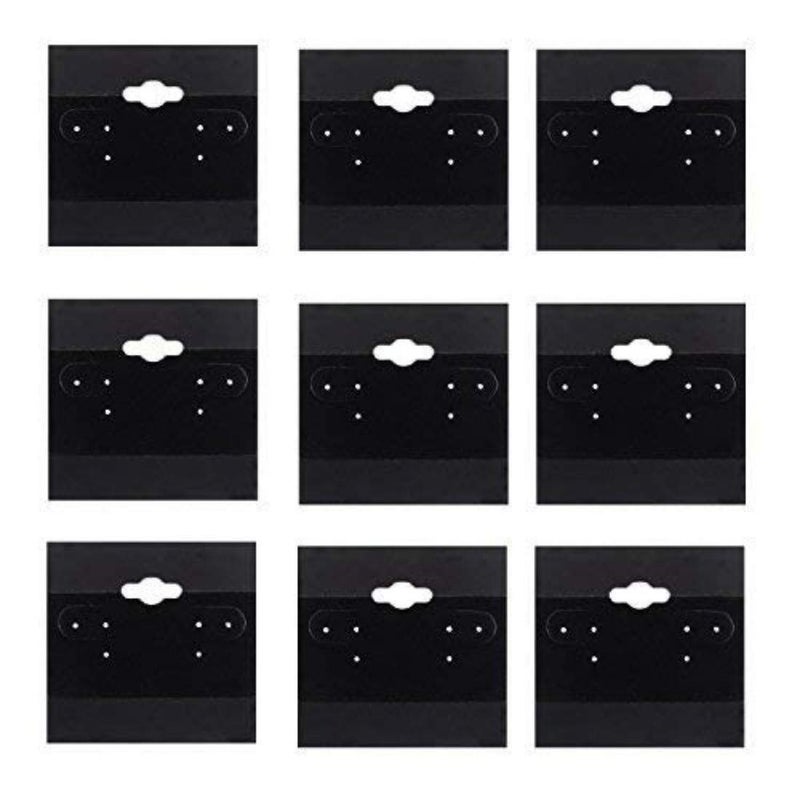 DIY Crafts Velvet Earring Jewelry Display Hanging Cards Showcase 2 x 2 Inch Black 5 Pack 200 Pc - Image 1
