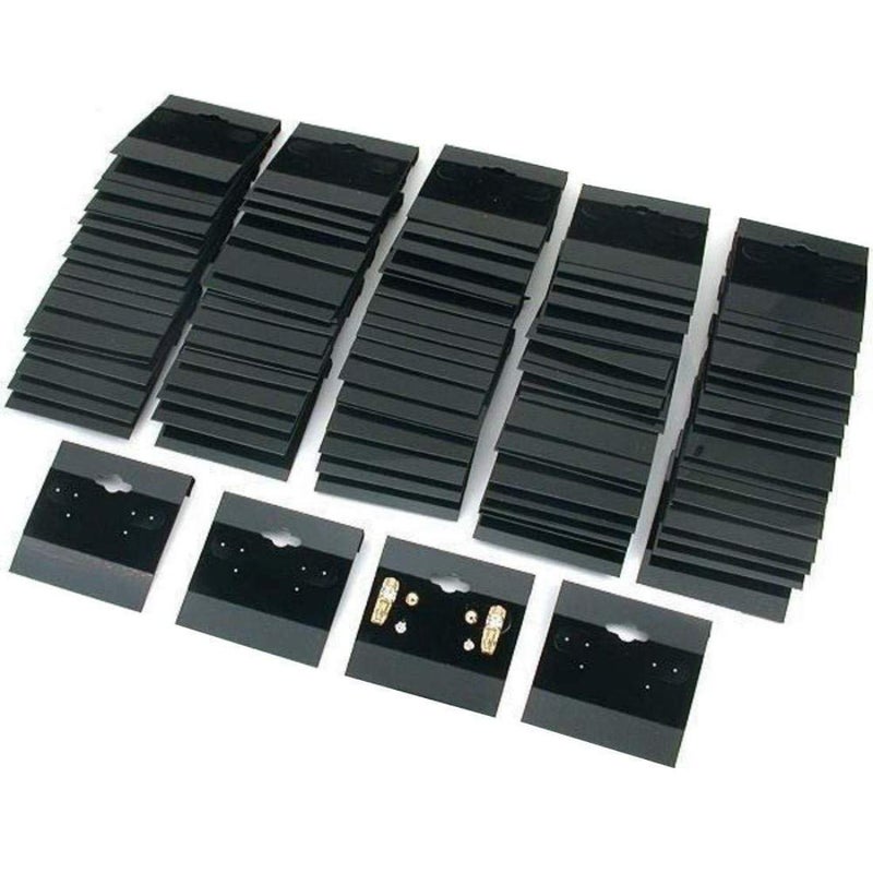 DIY Crafts Velvet Earring Jewelry Display Hanging Cards Showcase 2 x 2 Inch Black 5 Pack 200 Pc - Image 5