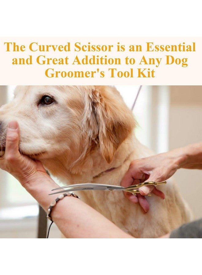 JASON 7.5" Curved Dog Grooming Scissors, Cats Grooming Shears Pets Trimming Kit for Right Handed Groomers, Sharp, Comfortable Shear - Image 5