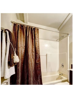 KASTWAVE 6 Piece Adhesive Shower Curtain Rod Holder, Adhesive Wall Mounted Shower Rods Holder Drill-Free Install, Adhesive Rod Mount Retainer, No Drilling, Not Include Shower Curtain Rod  - Image 4