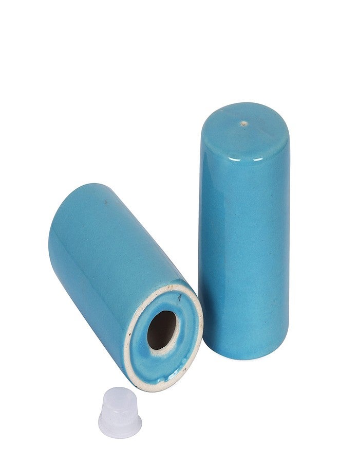 QIMACPLUS Salt and Pepper Shakers set Farmhouse Kitchen Decor Ceramic Salt Shaker - Wedding Registry Ideas Gifts Salt and Pepper Set Holder Table Décor,Modern Table Ceramic Shakers - Sky Blue - Image 3