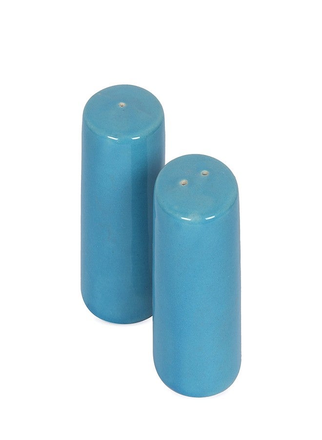 QIMACPLUS Salt and Pepper Shakers set Farmhouse Kitchen Decor Ceramic Salt Shaker - Wedding Registry Ideas Gifts Salt and Pepper Set Holder Table Décor,Modern Table Ceramic Shakers - Sky Blue - Image 1
