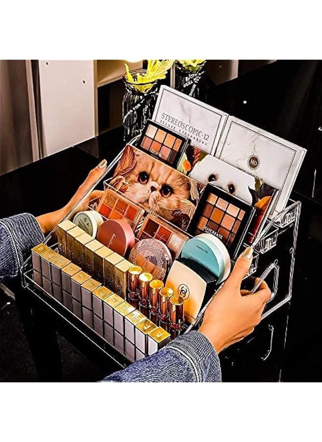 HOOKOR Nail Polish Organizer 84 Bottles of 7 Layers Sunglass Organizer Acrylic Display Rack Eyeglasses Storage Essential Oils Holder Makeup Organizer No Tool Needed Assembly, Clear (7 Layer (2 Pack))  - Image 4