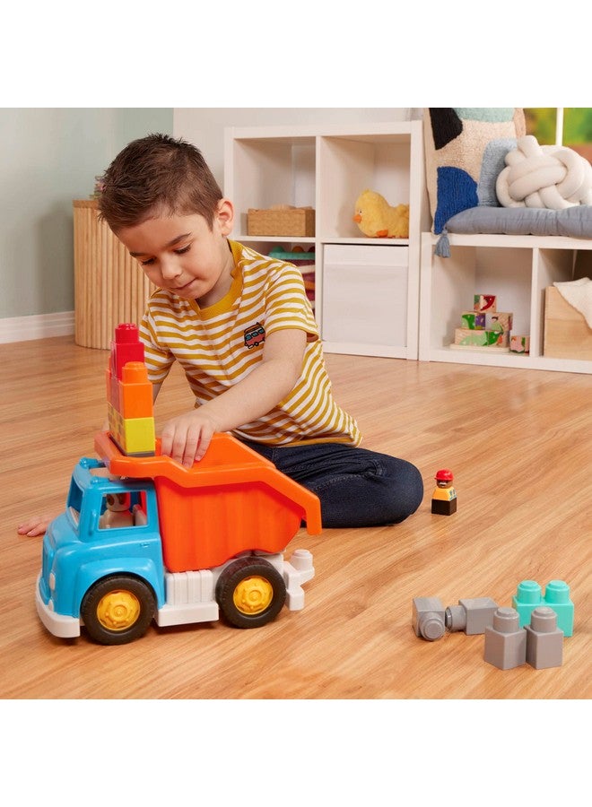 BATTAT Toy Dump Truck 16Pc Construction Set Locbloc Dump Truck 2 Figures & 13 Blocks Buildon Vehicle 12 Months + - Image 3