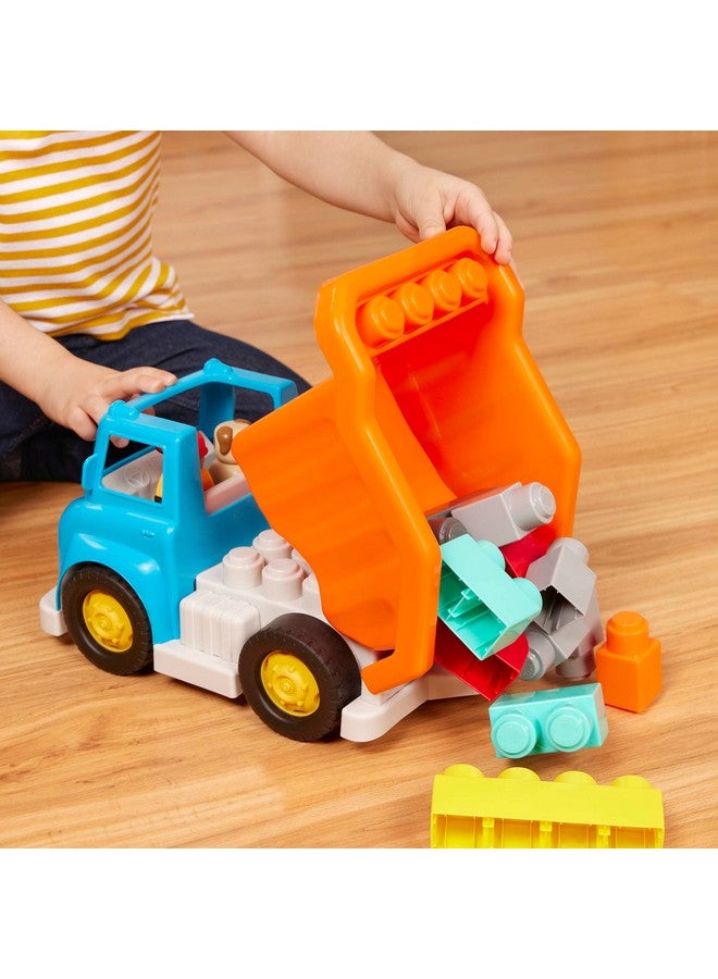 BATTAT Toy Dump Truck 16Pc Construction Set Locbloc Dump Truck 2 Figures & 13 Blocks Buildon Vehicle 12 Months + - Image 5