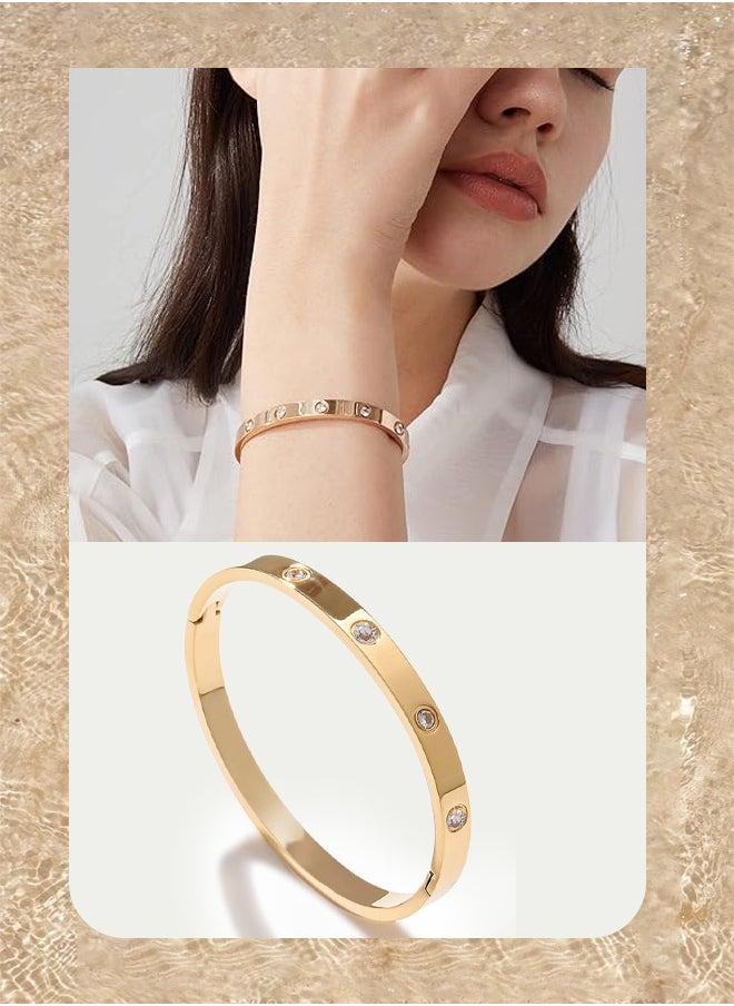 Hilyagems Ladies' bracelet, fashionable golden bracelet, suitable for wearing on various occasions.  - Image 2