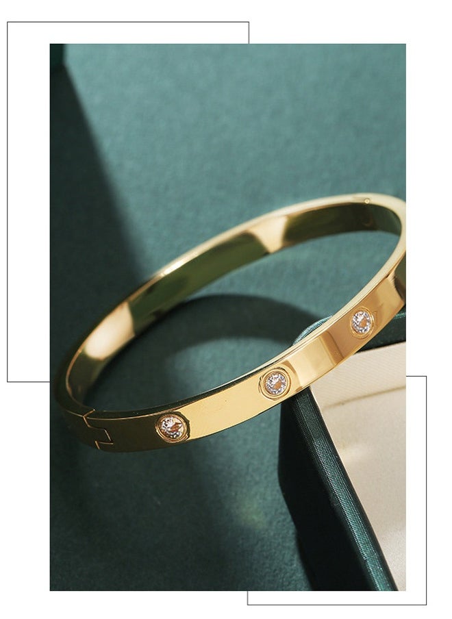 Hilyagems Ladies' bracelet, fashionable golden bracelet, suitable for wearing on various occasions.  - Image 1