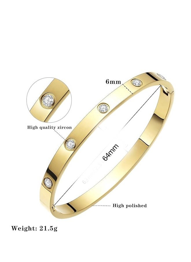 Hilyagems Ladies' bracelet, fashionable golden bracelet, suitable for wearing on various occasions.  - Image 5
