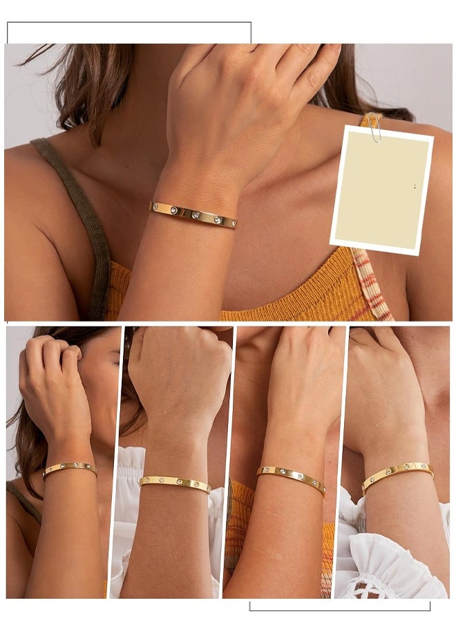 Hilyagems Ladies' bracelet, fashionable golden bracelet, suitable for wearing on various occasions.  - Image 3