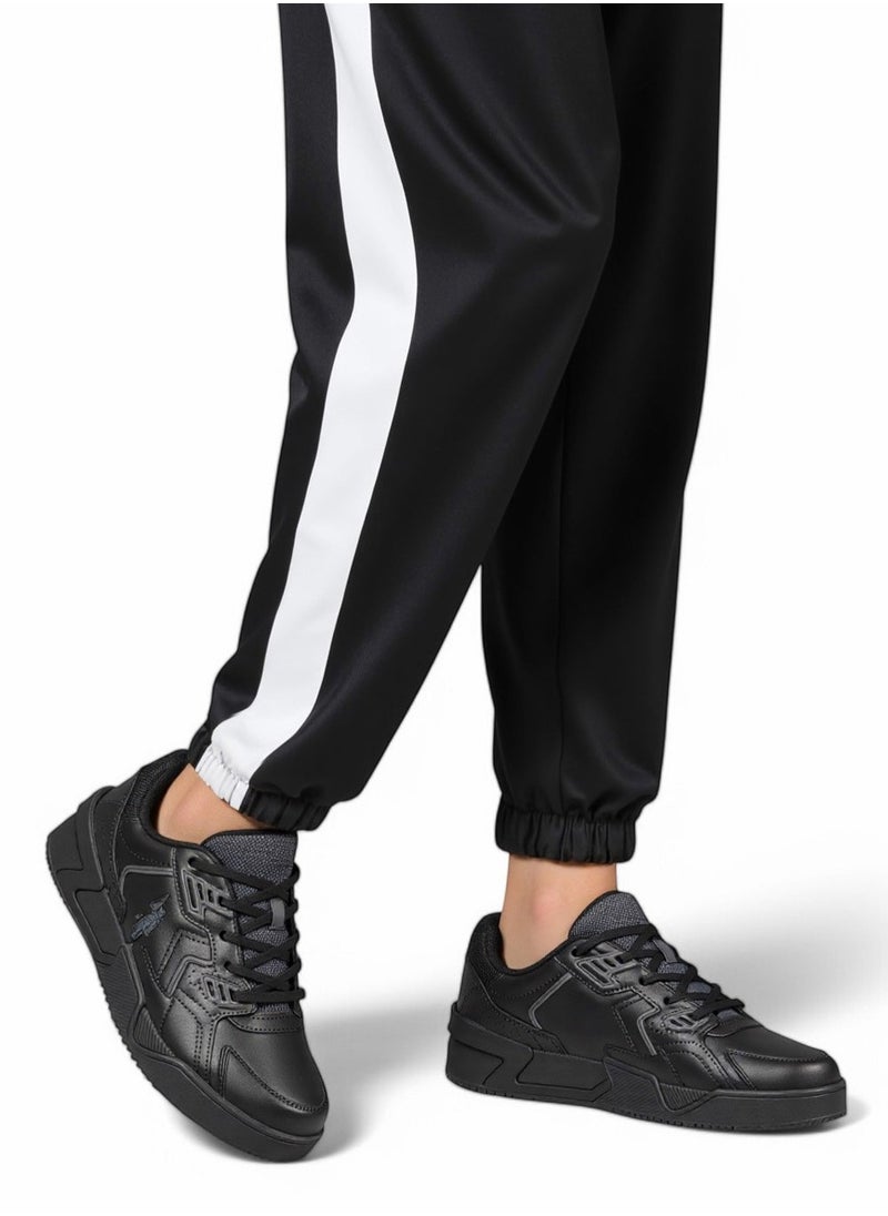 U.S. Polo Assn. Men's Black Stylish Low-Top Casual Sneakers - Durable Lace-Up Design with Comfort Cushioned Sole for Everyday Active Wear  - Image 5