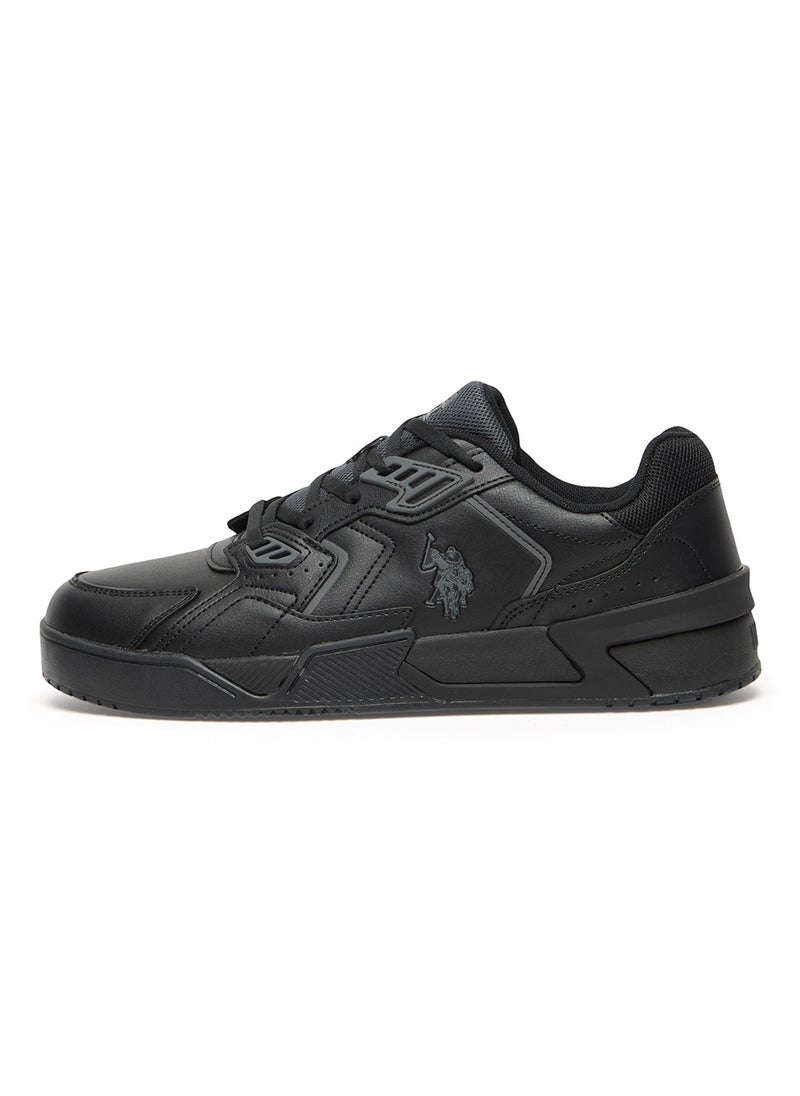 U.S. Polo Assn. Men's Black Stylish Low-Top Casual Sneakers - Durable Lace-Up Design with Comfort Cushioned Sole for Everyday Active Wear  - Image 2