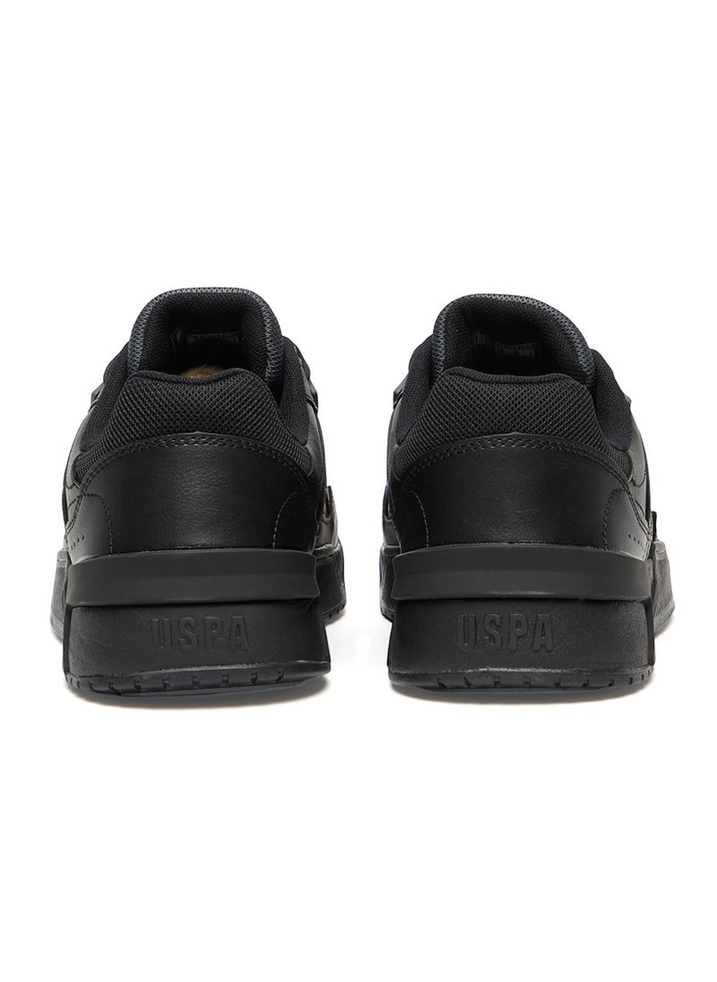 U.S. Polo Assn. Men's Black Stylish Low-Top Casual Sneakers - Durable Lace-Up Design with Comfort Cushioned Sole for Everyday Active Wear  - Image 4