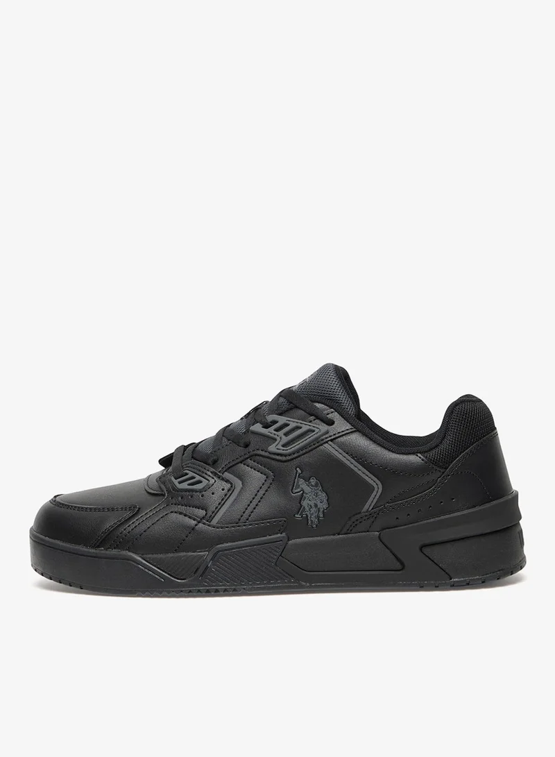 U.S. Polo Assn.  Men's Black Stylish Low-Top Casual Sneakers - Durable Lace-Up Design Shoes with Comfort Cushioned Sole for Everyday Active Wear for Men | Best Price UAE
