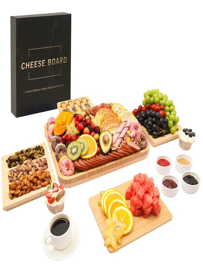 drmvalg Charcuterie Board Cheese Tray Set with Stainless Steel Knives, Slates and Bowls. Gift for Housewarming, Wedding Couple, Bridal Shower (CB002) - Image 2