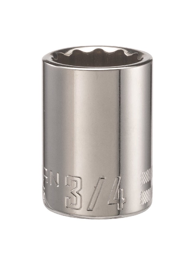 كرافتس مان سوكت سطحي بـ 12 نقطة ومقاوم للصدأ مصنوع من سبيكة الفولاذ بقياس 1/2 بوصة، ومغطى بالكروم 2300440