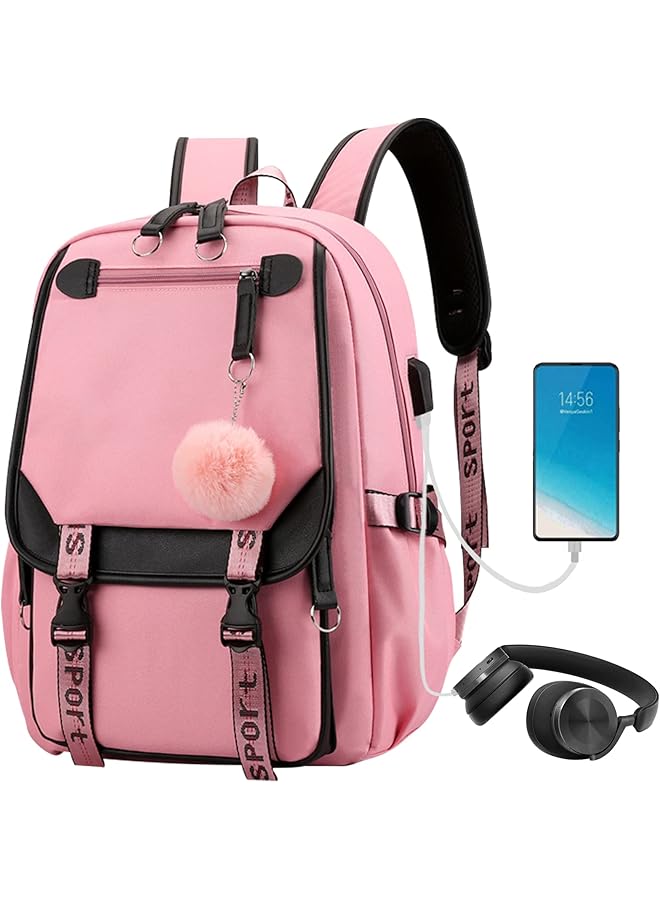 erorex Laptop Backpack For Women Girl Ladies Work Travel Backpack Stylish College School Bag Bookbag Fashion Casual Daypacks W Usb Charging Port For Nurse Teacher Fits 15.6Inch Notebook  - Image 1