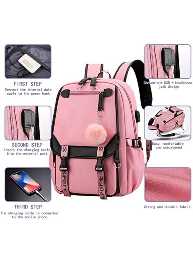 erorex Laptop Backpack For Women Girl Ladies Work Travel Backpack Stylish College School Bag Bookbag Fashion Casual Daypacks W Usb Charging Port For Nurse Teacher Fits 15.6Inch Notebook  - Image 3