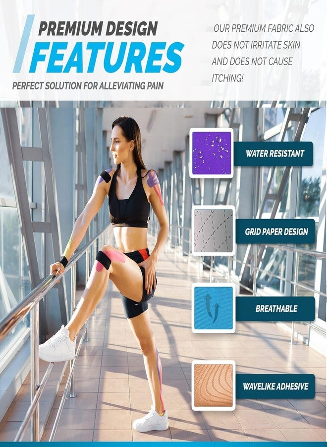 Judee Sports Tape Athletic Kinesiology Tape Waterproof | Latex Free, Athletic Tape, Perfect for Any Activity - for Body, Shoulder, Joints, Injury & Muscles (5cm x 5m) (Kinesiology Tap) - Image 4