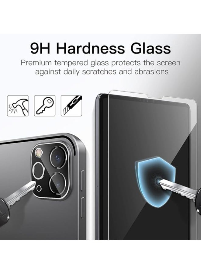Jetech Screen Protector for iPad Pro 12.9-Inch, 2022/2021/2020 (6th/5th/4th Generation) with Camera Lens Protector, Tempered Glass Film HD Anti-Scratch, Support Pencil & Face ID, 2-Pack Each - Image 4