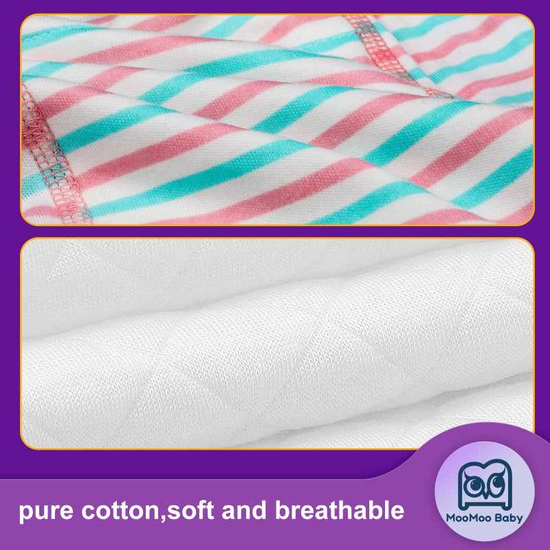 MooMoo Baby سروال تدريب مومو بيبي القطني القابل للامتصاص القوي لتدريب الأطفال على استخدام المرحاض للبنات 4T - Image 2