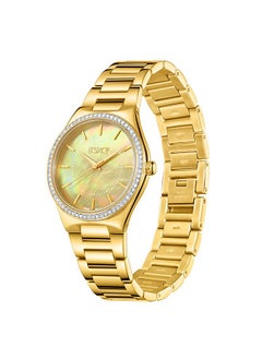 ECSTACY Ecstacy Women's VJ21 Movement Watch, Analog Display and Stainless Steel Strap - E23507-GBGMH, Gold  - Image 2