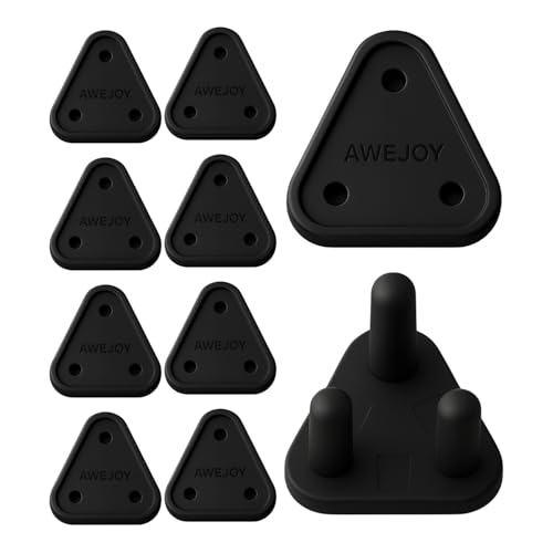 AWEJOY 6 Piece Baby Proof Socket Covers – Electric Socket Protector, Child-Safe Switch Board Dummy Plugs, Baby Safety Guards for Home (Black) - Image 1