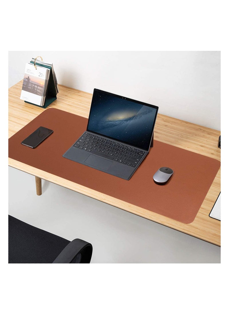YONK Large Mouse Pad Extra Large Waterproof Gaming Mouse Mat Stitched Edges Non Slippery Rubber Base Mats With Smooth Surface And Precise Tracking Soft And Durable Brown  - Image 2