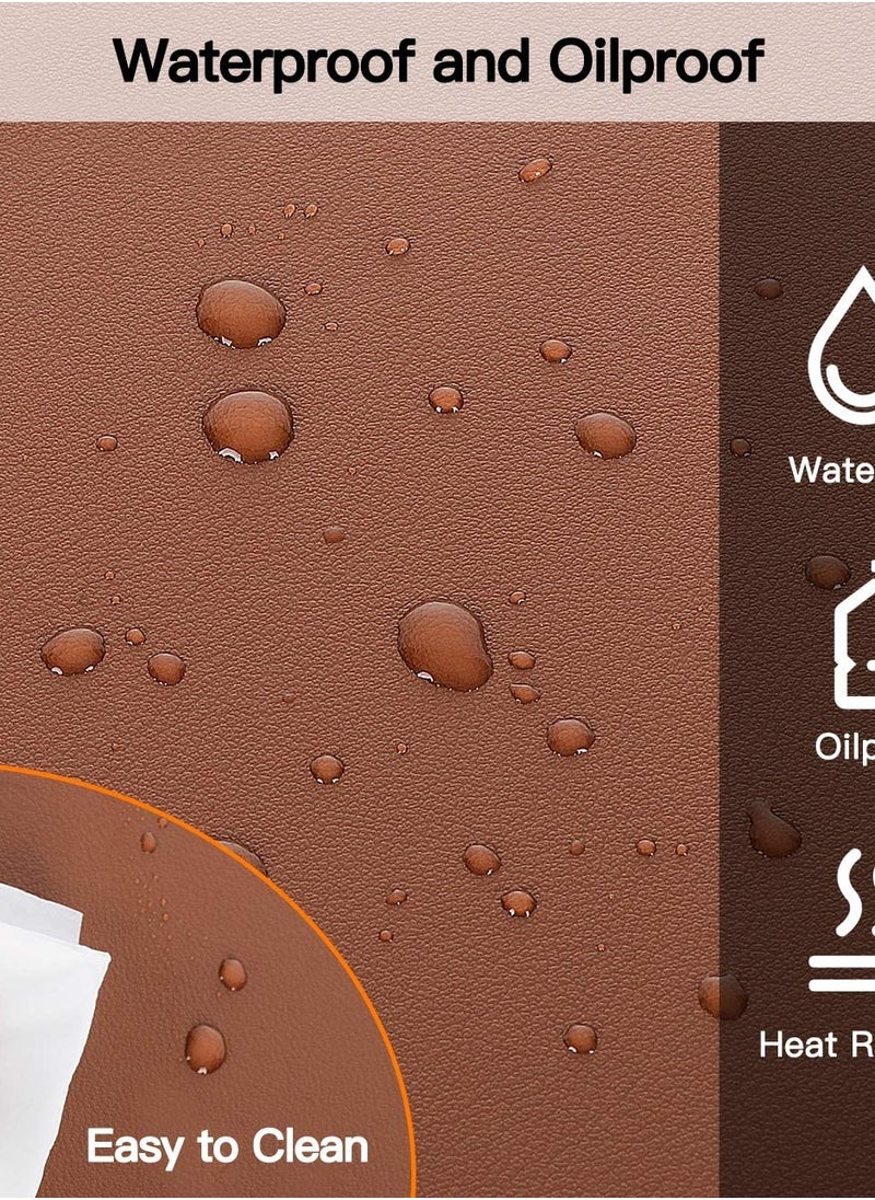 YONK - Large Mouse Pad Extra Large Waterproof Gaming Mouse Mat Stitched Edges Non Slippery Rubber Base Mats With Smooth Surface And Precise Tracking Soft And Durable Brown - Image 1