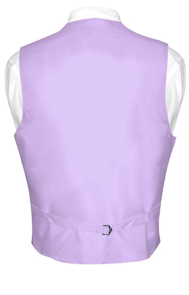 Vesuvio Napoli Men's Paisley Design Dress Vest & Bow Tie LAVENDER Color BOWTie Set sz XLarge - Image 2