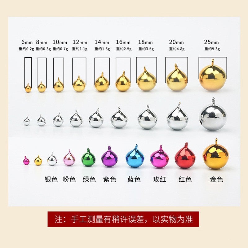 Colorfulful Brass Bell Accessories Vacuum Electroplating Gold Pet Bell Pendant Small Pendant Diy Small Bell - Image 3