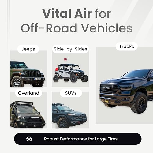 VIAIR 400P/40045 Automatic Portable Compressor, Tire Inflator Kit, Air Compressor for Truck, Jeep, SUV, and Car Tires, Portable Air Pump Kit, Car Accessories, 33% Duty Cycle, 150 PSI/2.30 CFM - Image 2