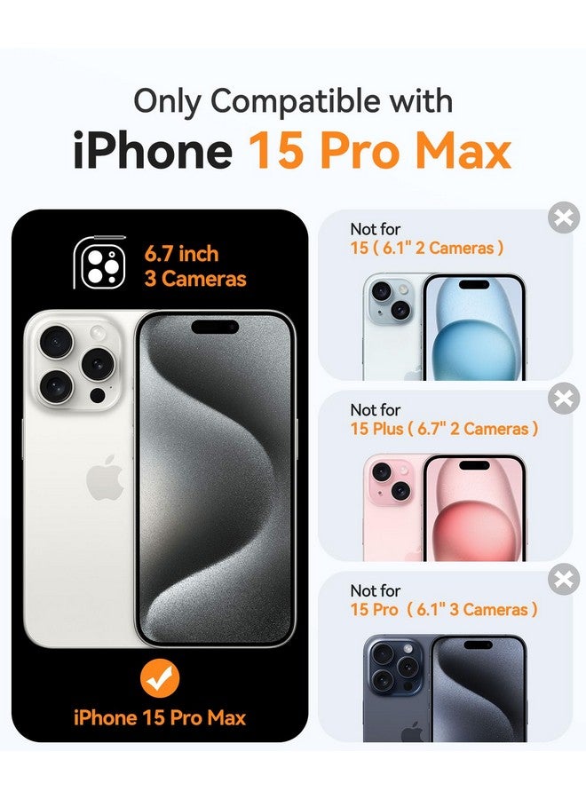 CANSHN CANSHN Magnetic Compatible with iPhone 15 Pro Max Case, Upgraded [Full Camera Protection] [Compatible with Magsafe] [Translucent Matte] Shockproof Protective Phone Case Cover 6.7 Inch - Hot Pink  - Image 2